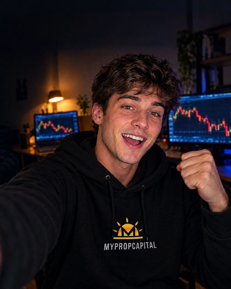 A young creator filming day one of his trading journey